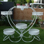 Heart-Shaped Metal Plant Stand