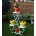 Geometric Multi-tier Metal Plant Stand
