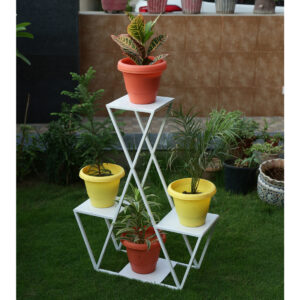 Geometric Multi-tier Metal Plant Stand