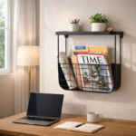 Wall Mounted Metal Basket Shelf