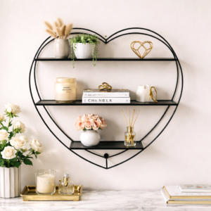 heart shaped wall shelf