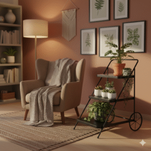 3-Tier Rolling Metal Plant Stand