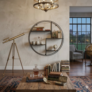 oval geometric wall shelf