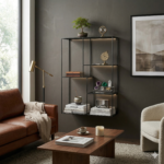 modern metal wall shelf