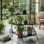 3-Tier Rolling Metal Plant Stand