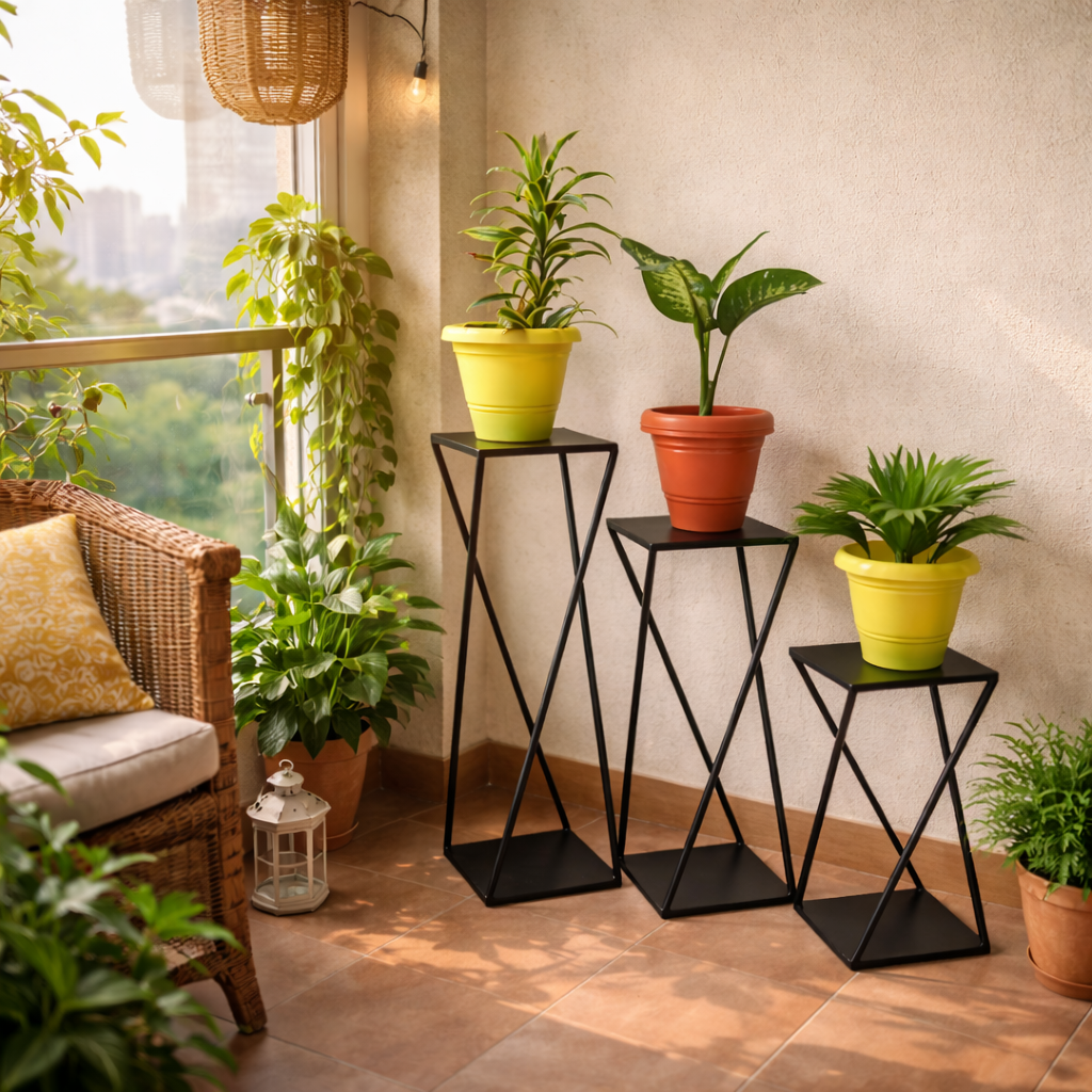 Premium 3-Tier Indoor Metal Plant Stand