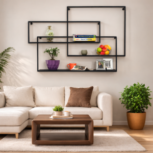 Geometric Metal Wall Shelf
