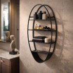 Oval Wall Mounted Metal Shelf
