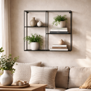 metal wall shelf organizer
