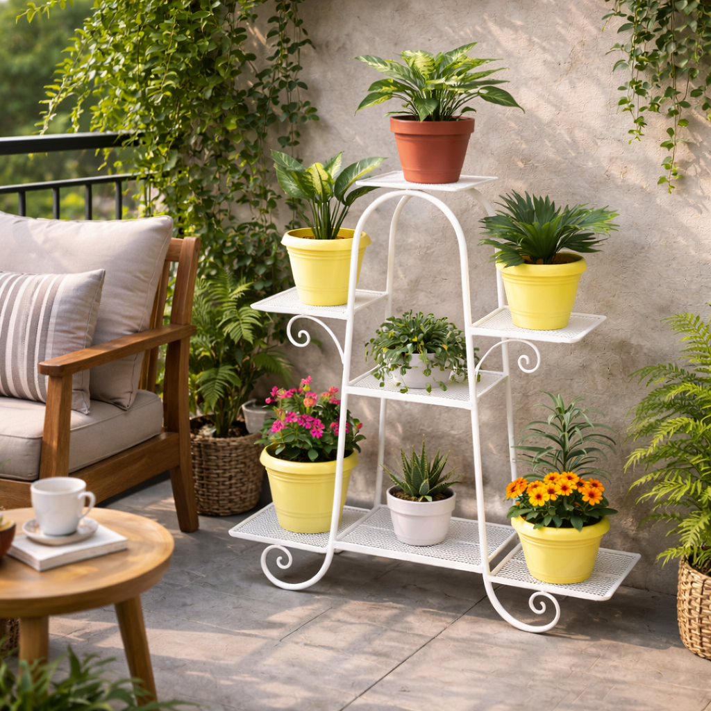 Multi-Tier Decorative Metal Plant Stand