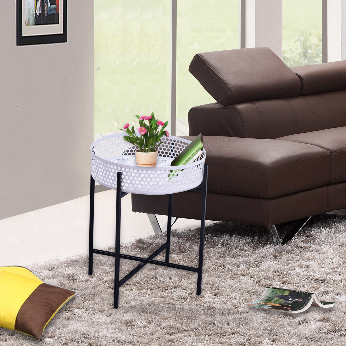 Metal Tray Side Table Metal Tray Side Table