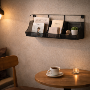 Wall Mounted Metal Magazine Rack