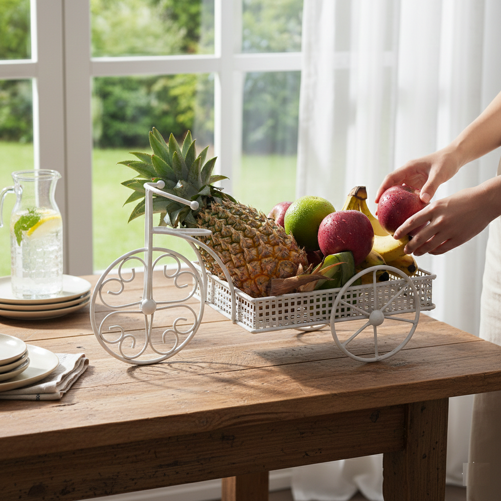 Metal Bicycle Fruit Basket