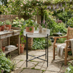 Round Metal Tray Side Table
