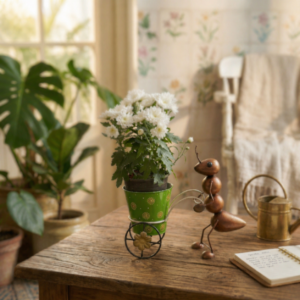 metal ant planter pot