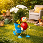 Metal Bee Planter Pot
