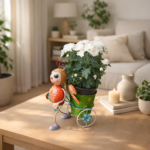 metal bee planter pot