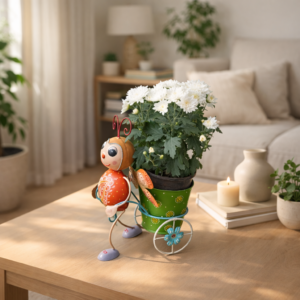 metal bee planter pot