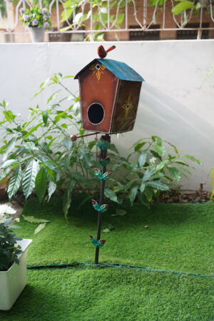 garden bird house stand