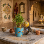 metal bee planter pot